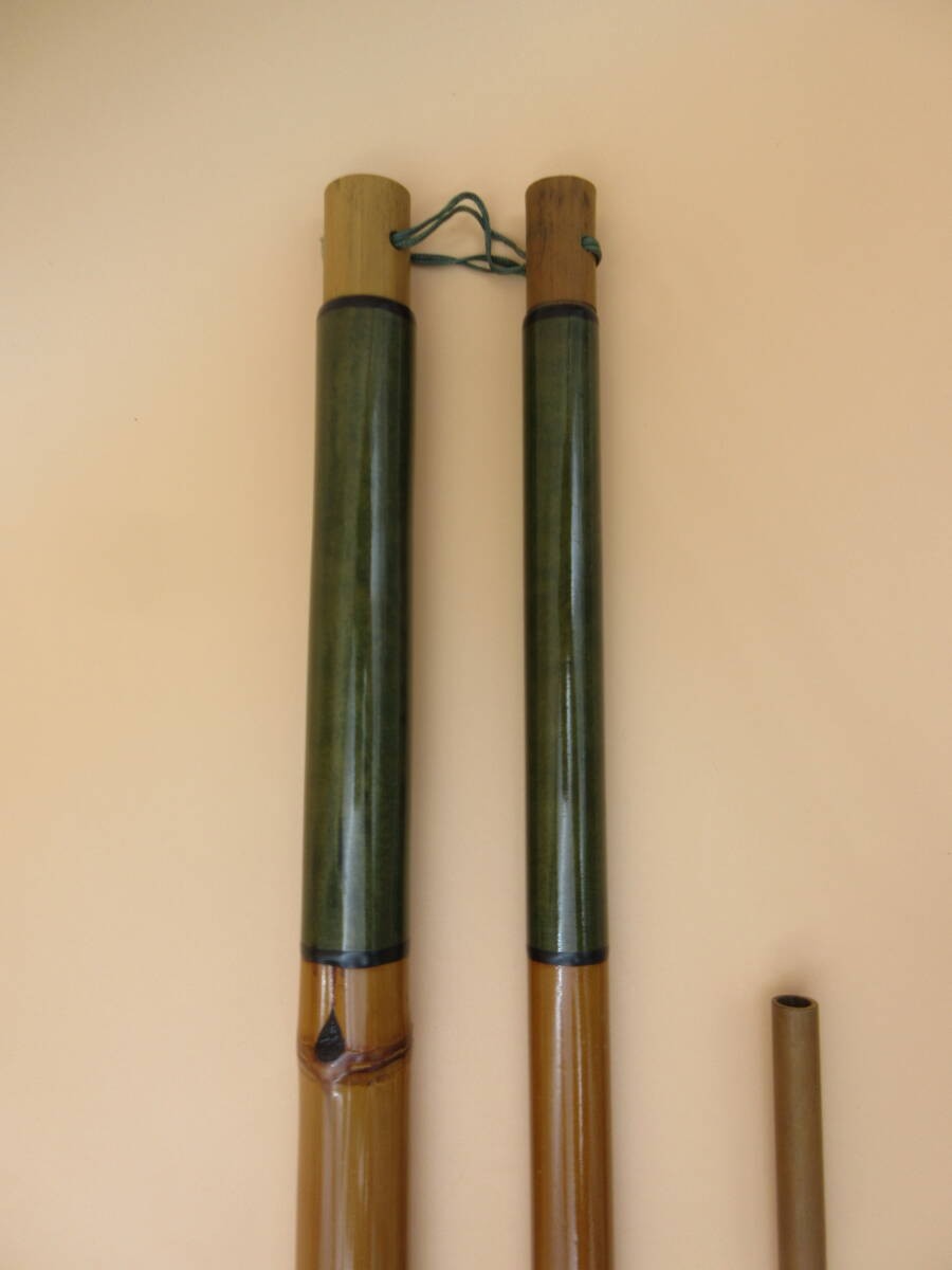 Japanese Bamboo Fishing Rod Signed “Saoichi” 6-Section Traditional Wazao 437cm