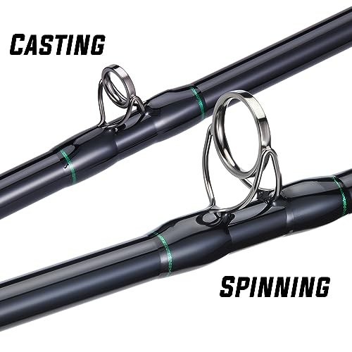 Spinning & Casting Catfish Rod – 2 Piece Medium Heavy Portable Travel Catfish