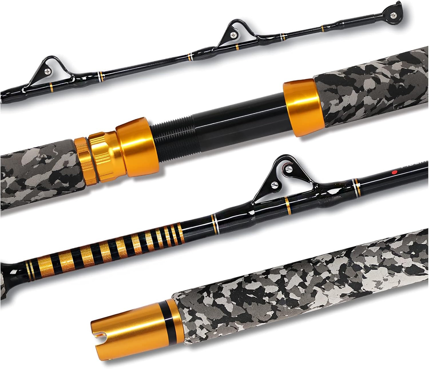1-Piece Saltwater Offshore Trolling Rod 6-Feet Big Game Rod Conventional Boat Fi