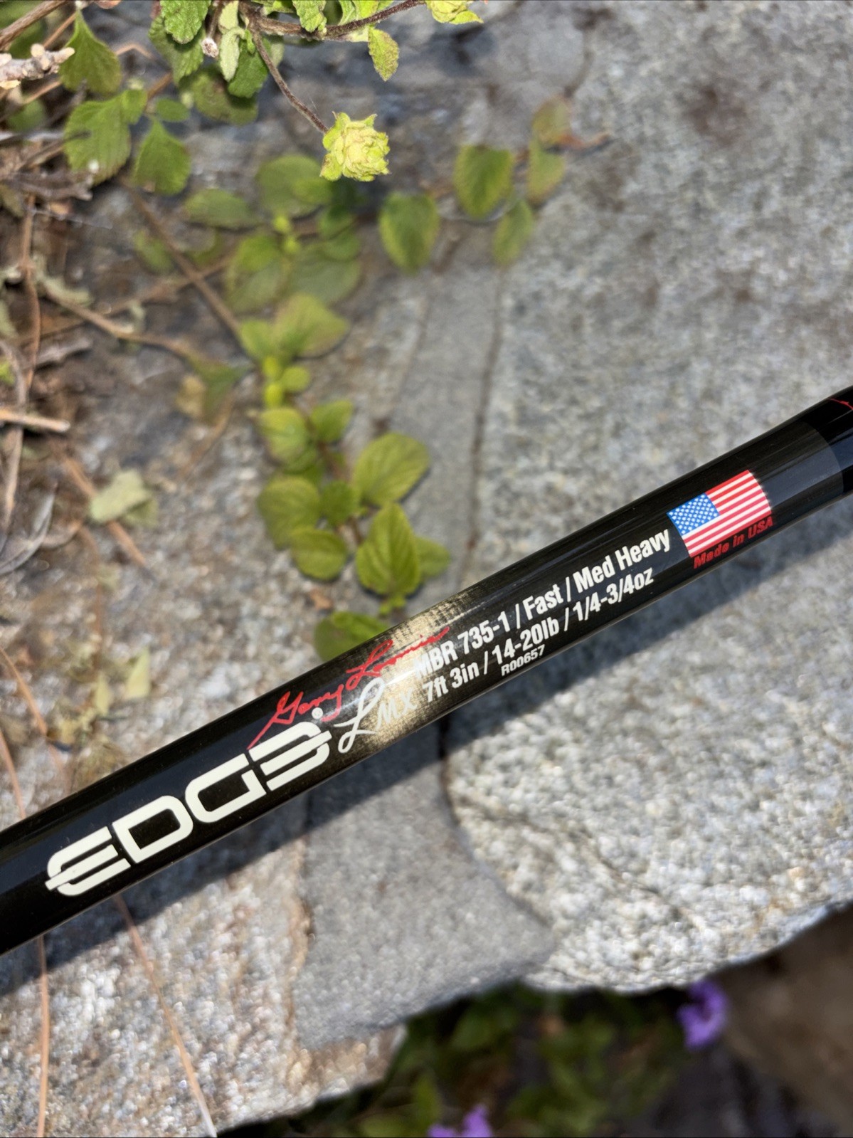 Edge LMX Rod by Gary Loomis, MBR 735-1, Medium Heavy, Fast, 7’3″ 14-20lb 1/4-3/4