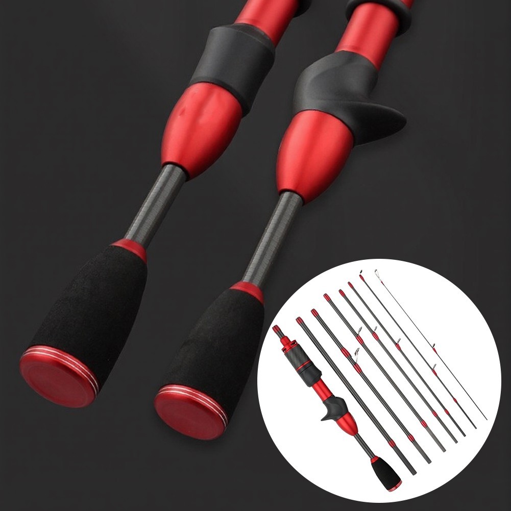 8-Piece Carbon Fishing Rod 1.68/1.8m Ultralight Travel Rod 27cm Folded 2-8g