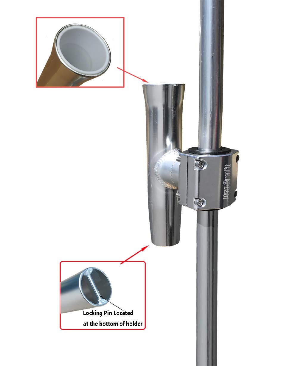 Brocraft Boat T-Top Rod Holder/Clamp-On Rod – – – 1 To 2 O.D. Pipe