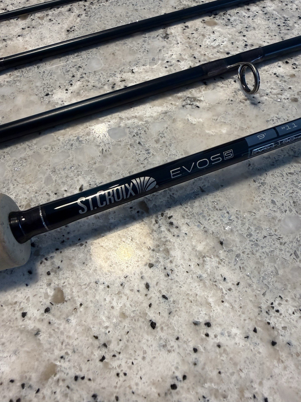 St Croix Evos Salt EVS1190-4 9’ 11Wt Fly Rod W/ Aluminum Rod Tube