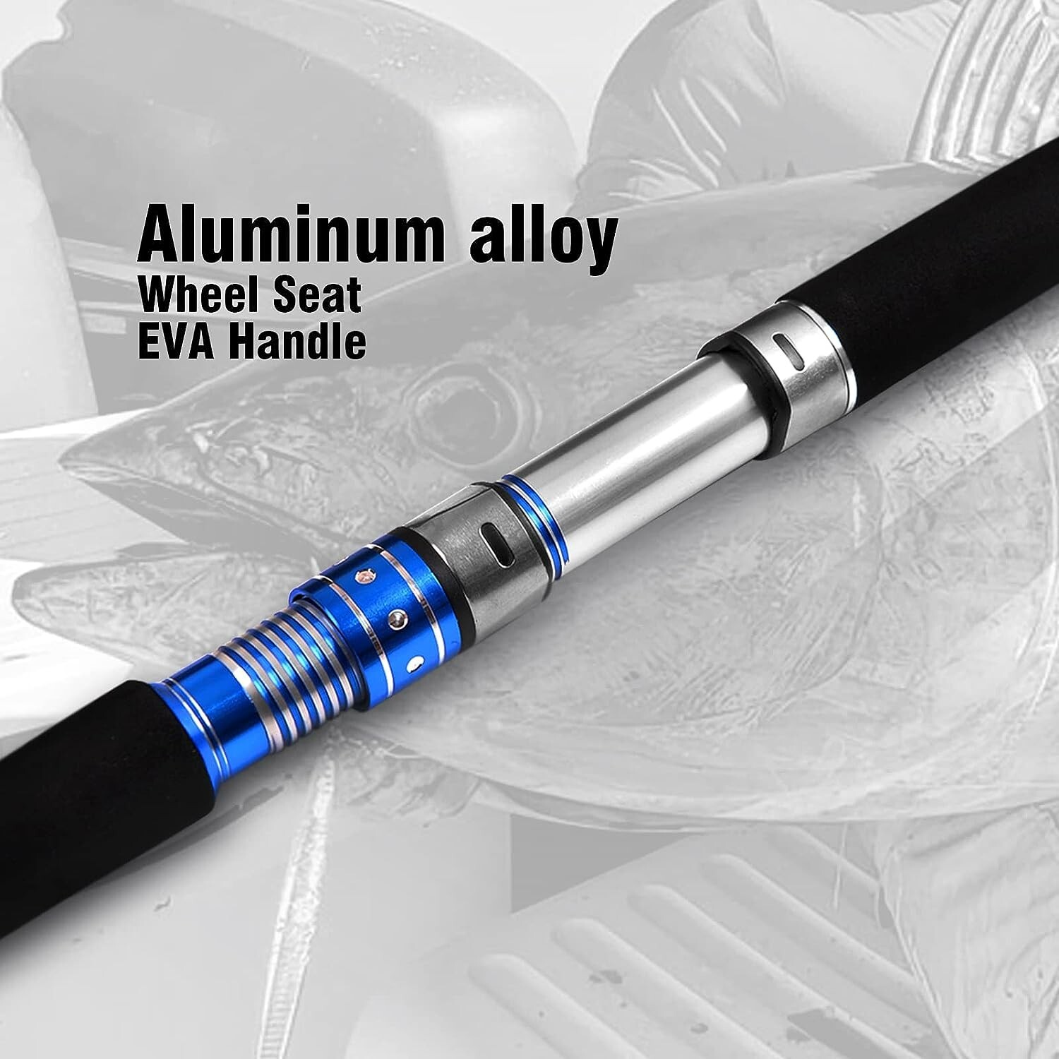 2-Piece Saltwater Spinning Fishing Rod Offshore Assorted Colors Outdoor Sports