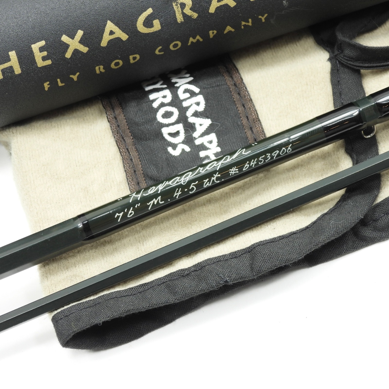 “Hexagraph” Fly Fishing Rod. 7’ 6”. 4-5wt. W/ Tube & Sock.