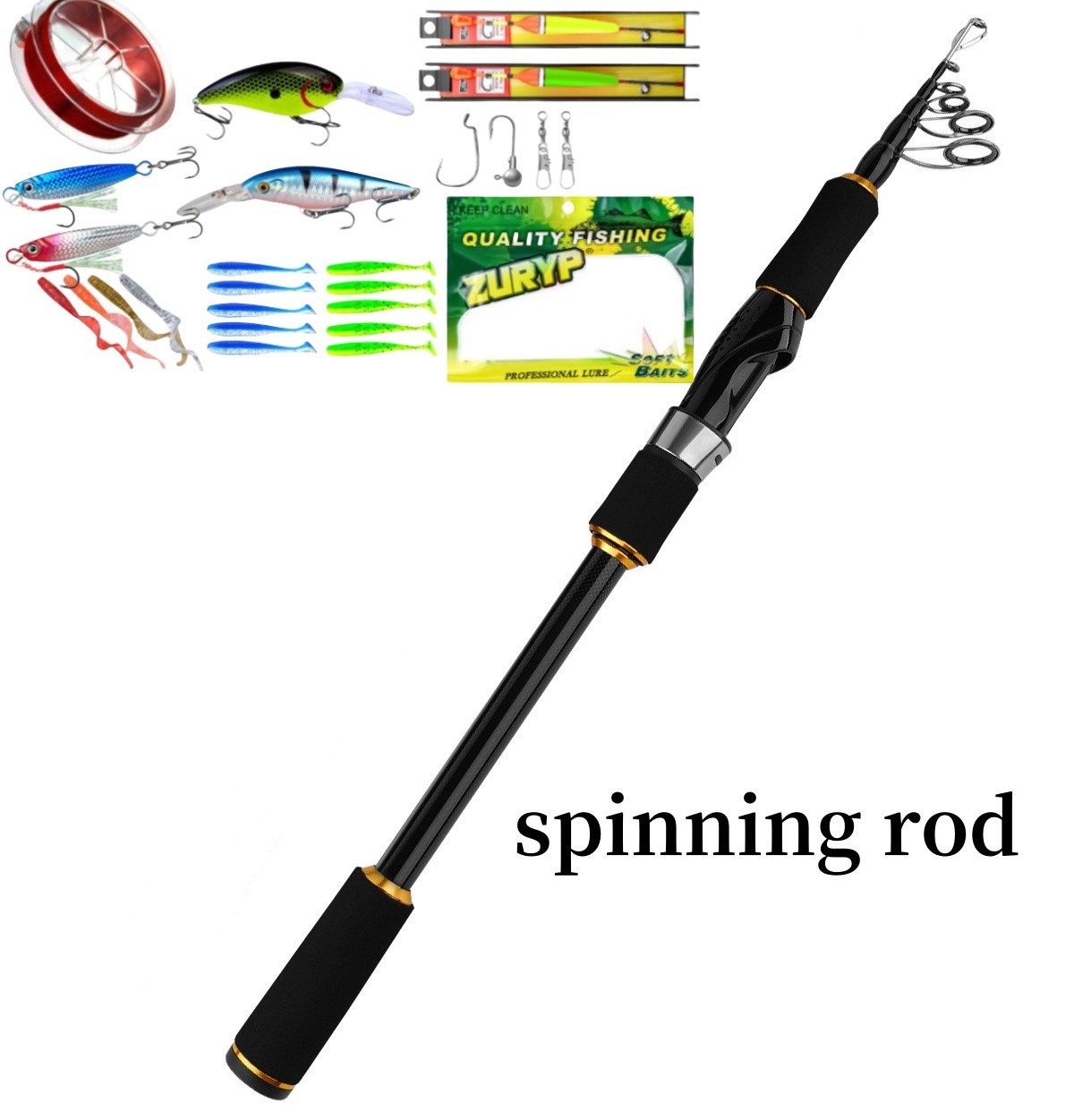 Telescopic Portable Fishing Rod 7ft 8ft 9ft Travel Pole Rock Fishing Rod Carp