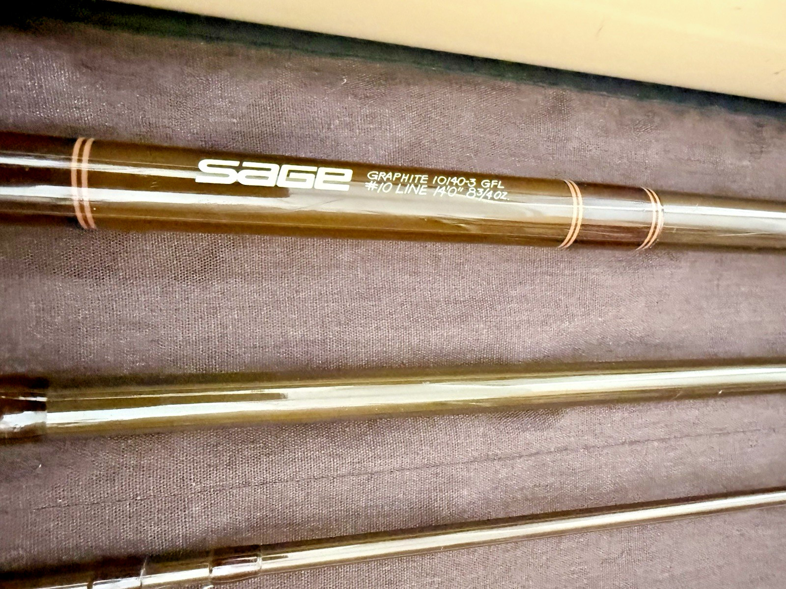 14 Foot SAGE GFL Graphite DH Salmon 3 Piece # 10 Spey Fly Rod & Travel Tube