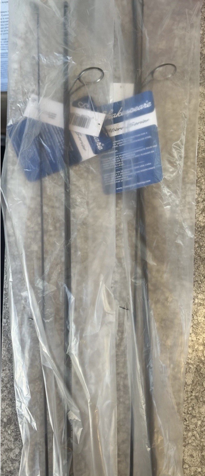 2 Rods Shakespeare Micro Series 6’6” 2-PC Light Spinning Rods.