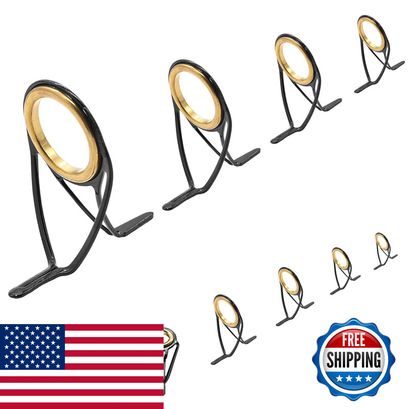 Litoexpe 9 Pieces Fishing Rod Repair Kit Double Legs Fishing Rod Guides Rings