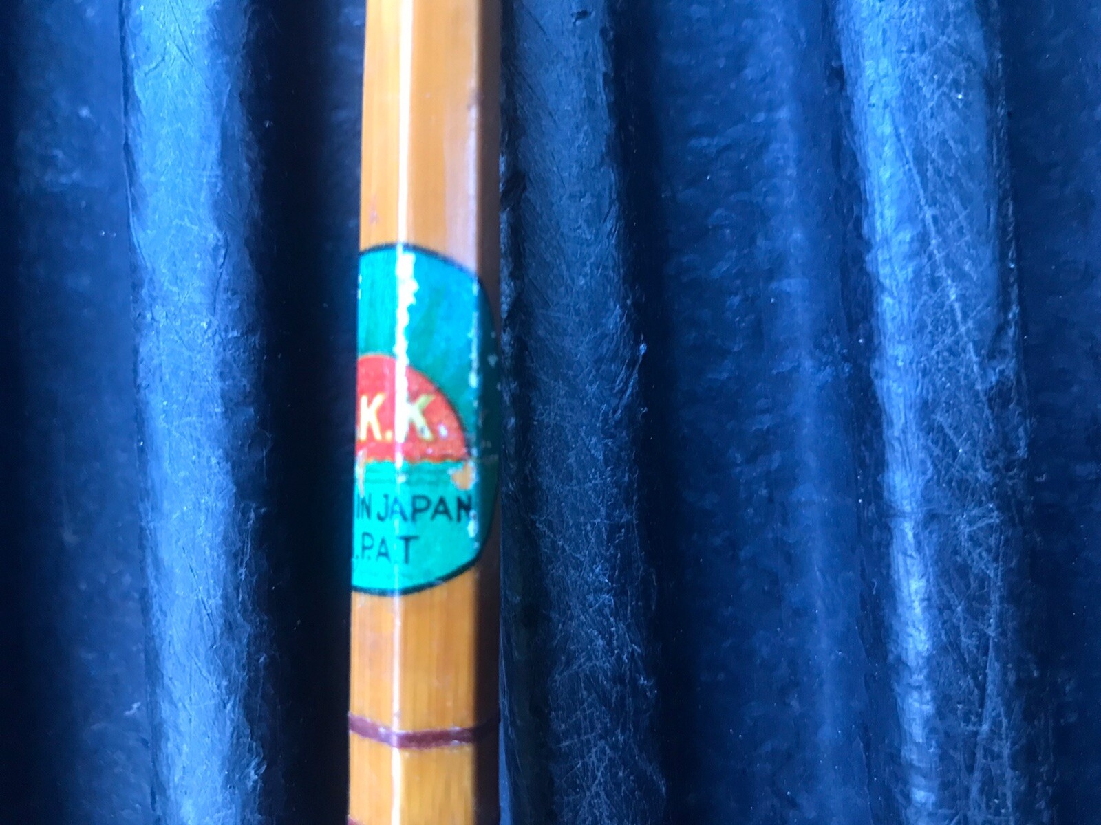 NKK 3pc Made in Japan Bamboo Fly Fishing Rod With Metal Vtg Tube Case