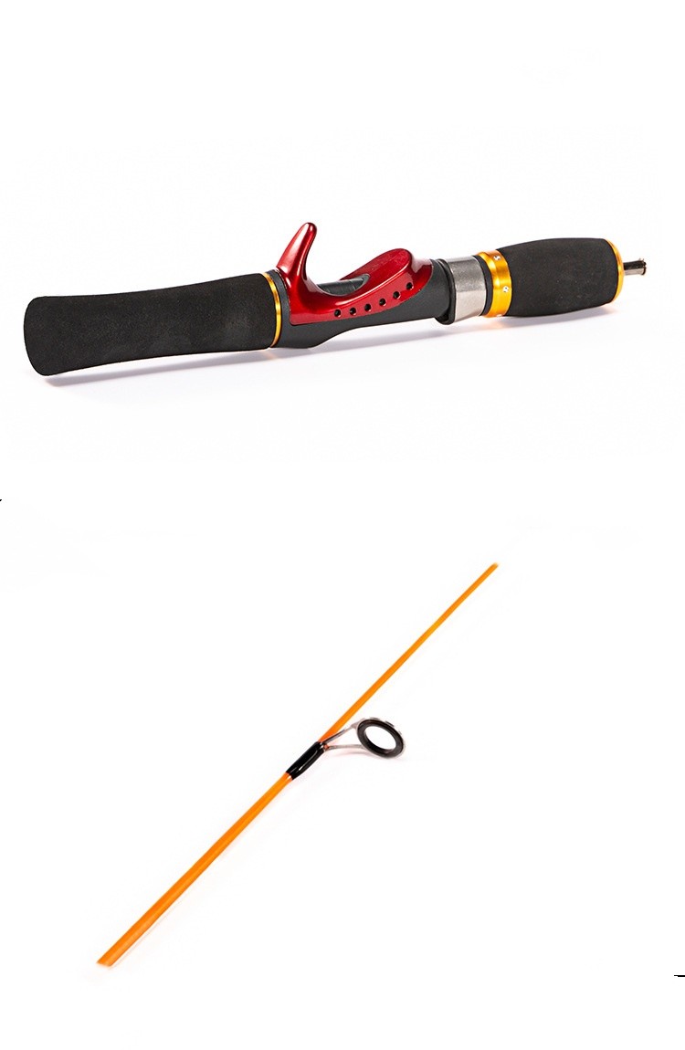 1 Pcs Ultra-short 52cm fiberglass lull shrimp rod for winter ice fishing