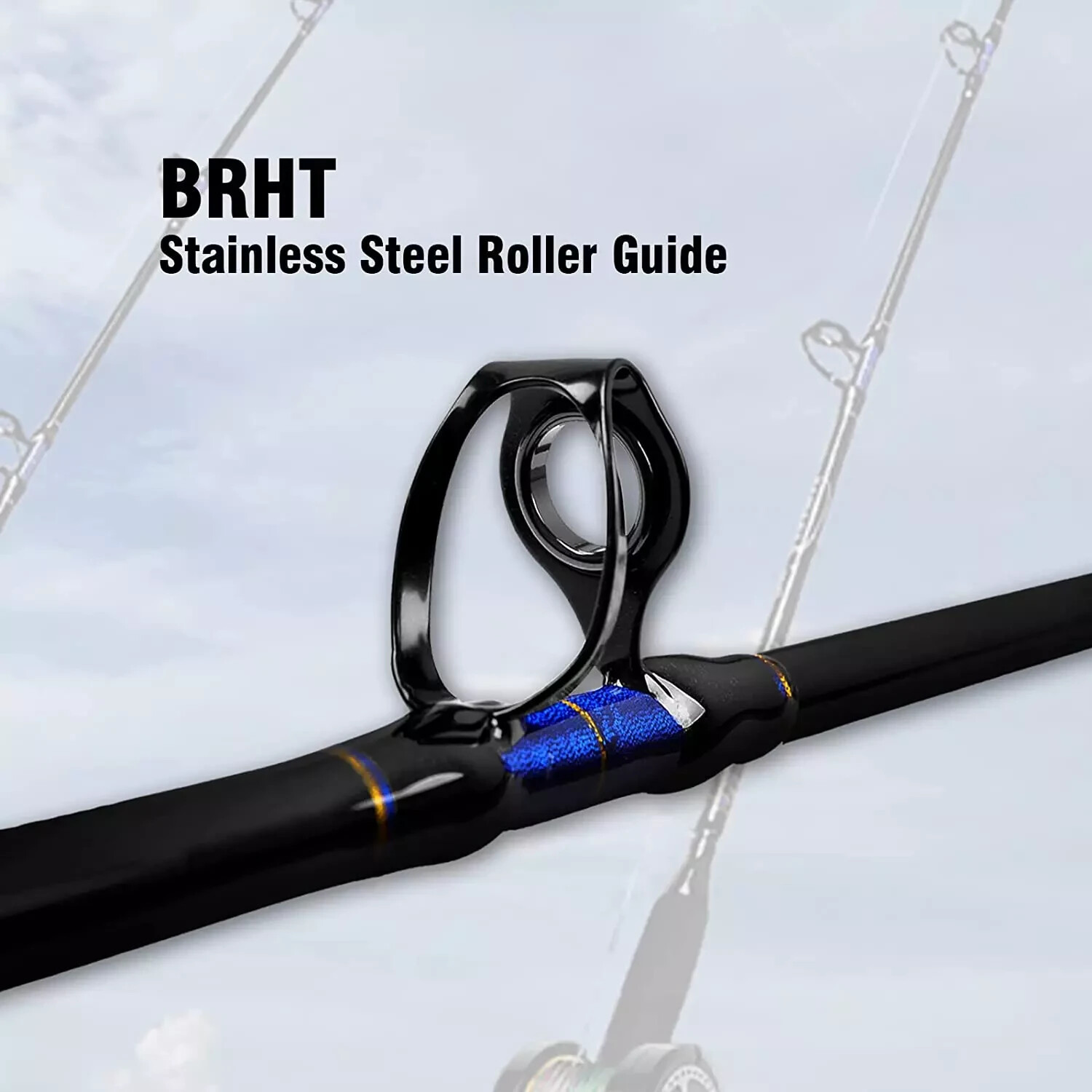 Conventional Boat Rod Saltwater Offshore Graphite Casting Fishing Pole 1PC & 2PC