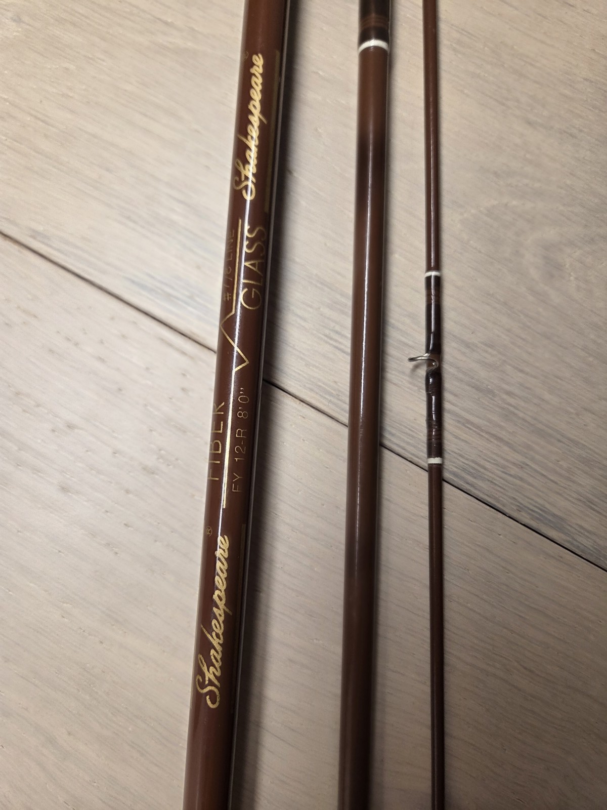 Shakespeare Classic FY12-R 8ft 3pc Fly Rod Medium Fiberglass Brown