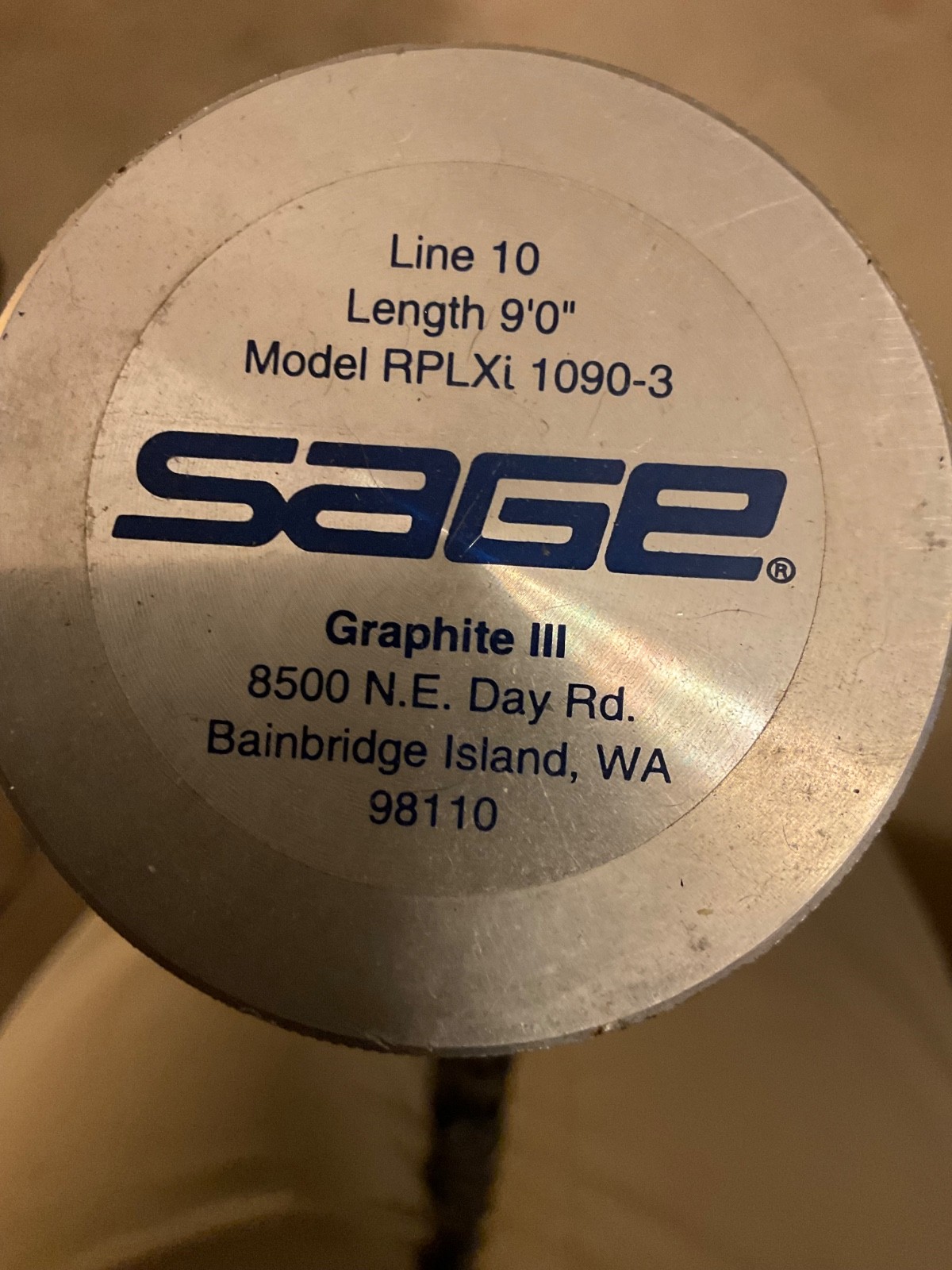 SAGE RPLXI 10 wt 9’ 3 pc 1090-3 blue used on 4 separate occasions perfect cond.