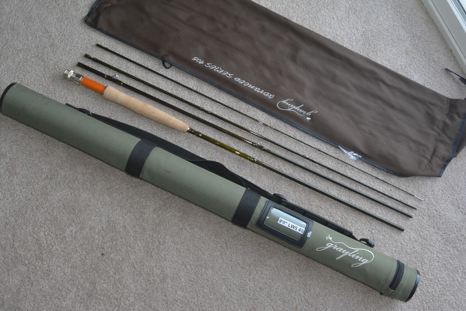 GRAYLING ADVANCED SEIRES 905 FLY ROD 9’0″ LW5 4 SEC W/CASE