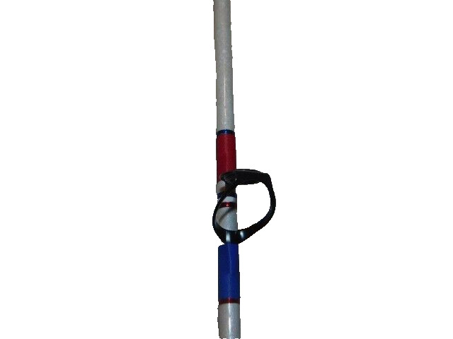 CUSTOM CONVENTIONAL BOAT ROD 7′ RED WHITE BLUE PEARL MARBLE 25-50 LB TURBOS NEW