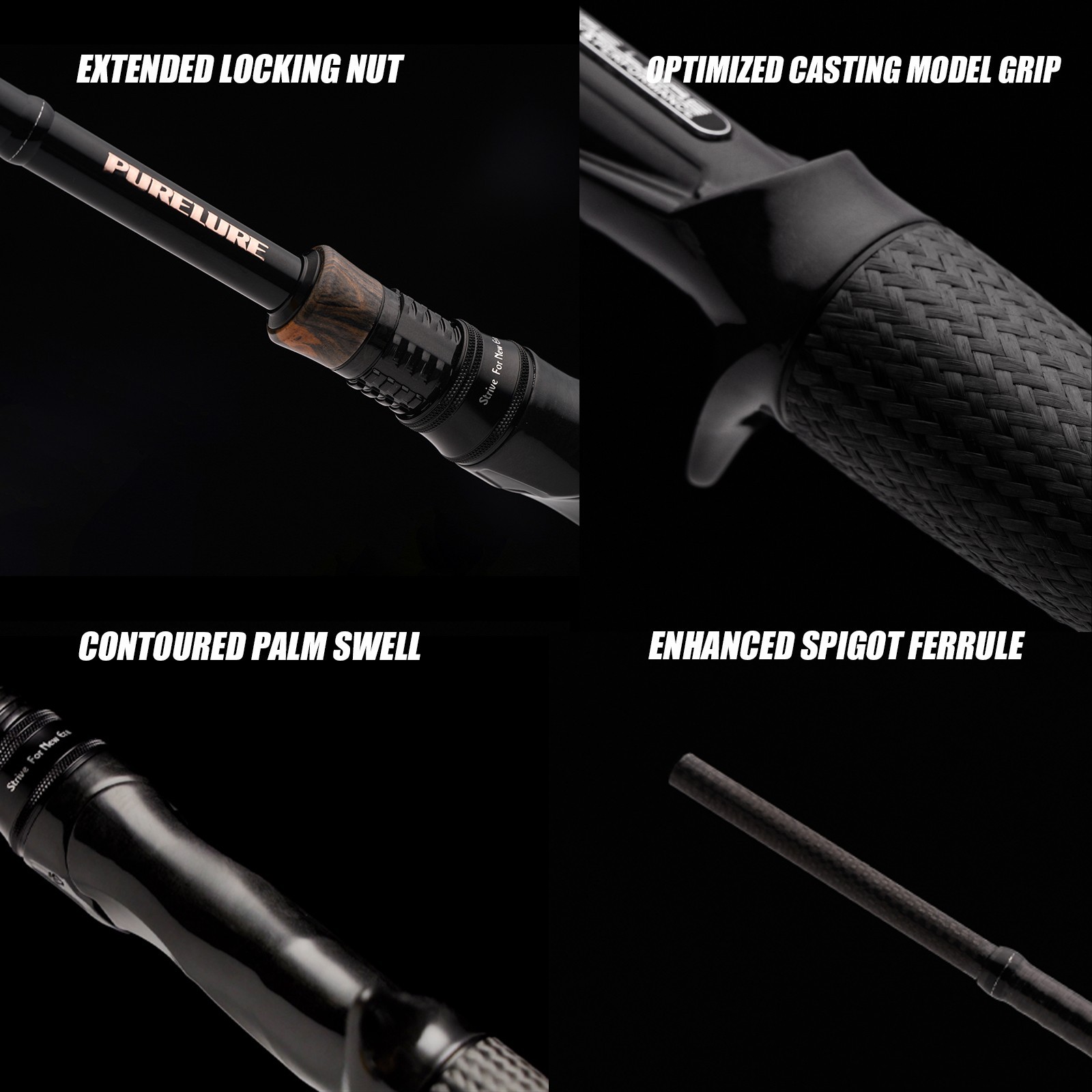 PURELURE REALM Bass Rod All M40X Toray Carbon Soft Bait EX F/F Action FUJI SIC