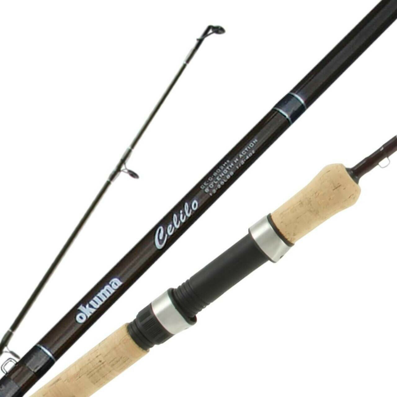 Okuma Celilo Premium Spinning Rod 8′ 0″ 2 Pc Ultralight Action CE-S-802UL-1