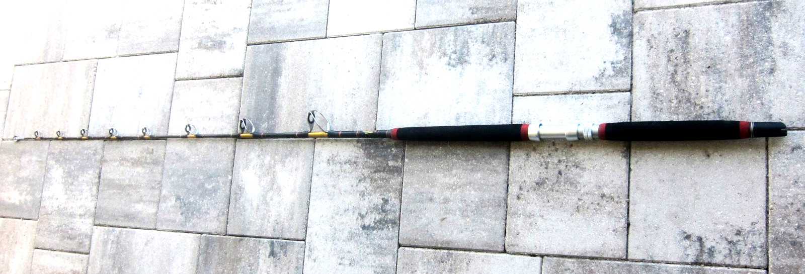 TOP-QUALITY Custom Live-Bait Stand-Up Rod: 6’7″; 15-40lb – GOOD WORKING USED CD!