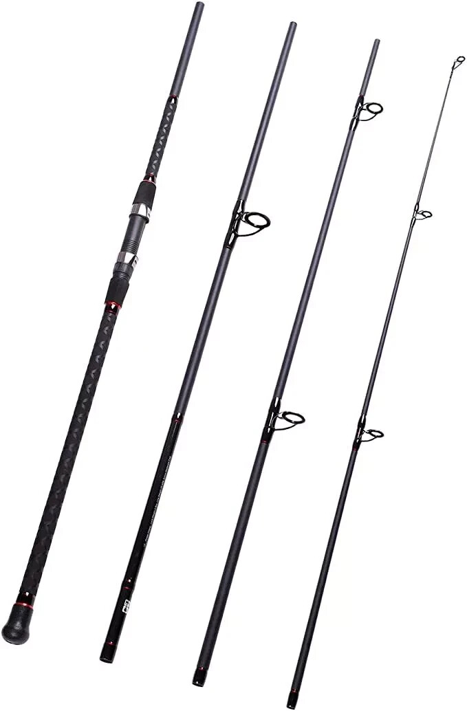 Surf Spinning Fishing Rod 4-Piece Graphite Travel Fishing Pole 11/13/15 Feet New