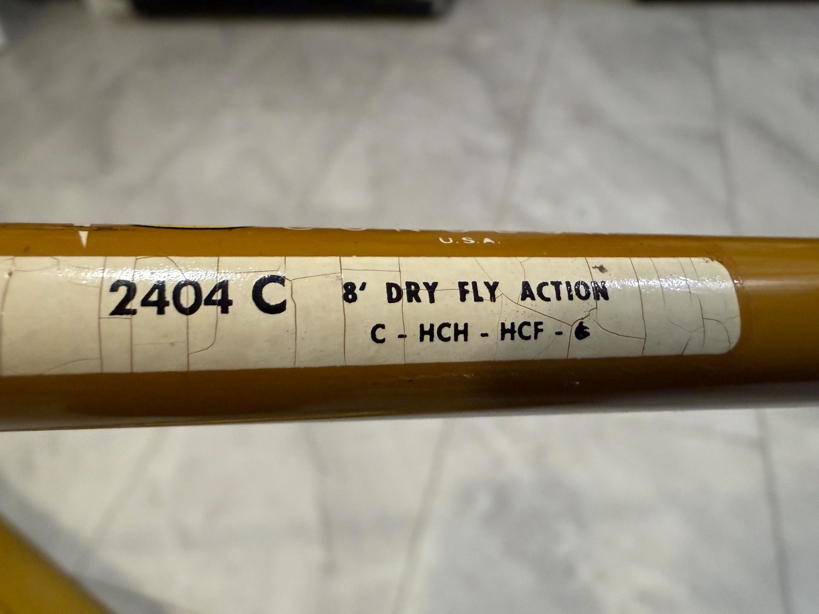 Garcia Conolon 8′ Fiberglass Fly Rod 2404 C & Case – Broken Tip for Parts/Repair