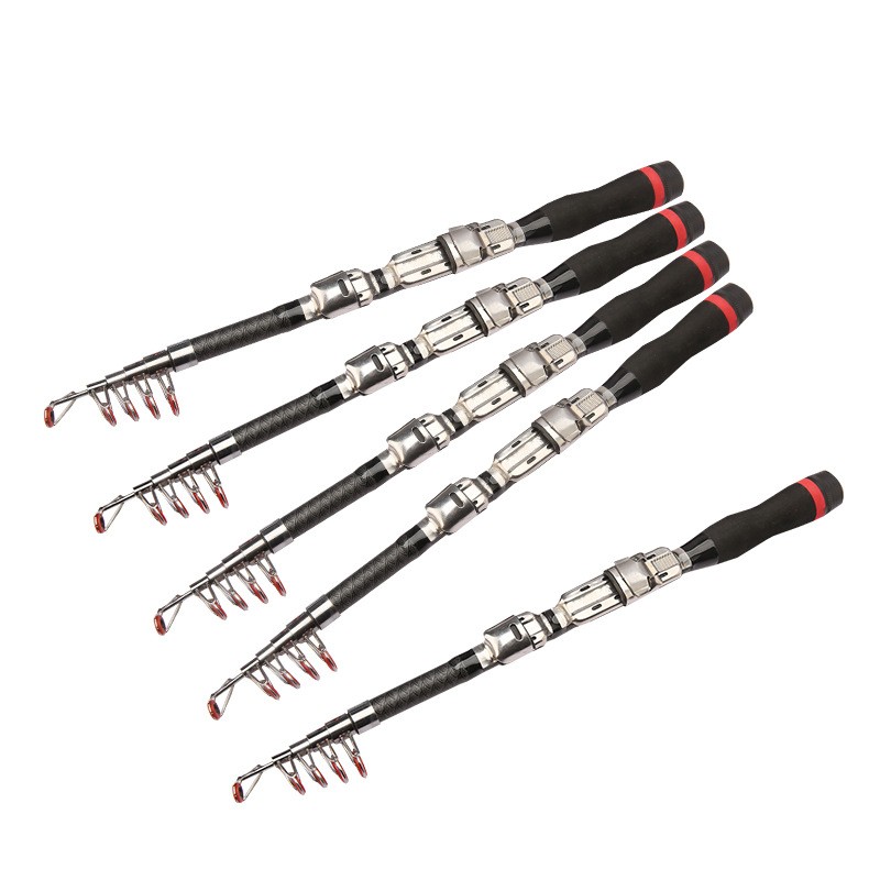 1.0m-2.3m Super Short Telescopic Fishing Rod Portable Lightweight Fishing Rod