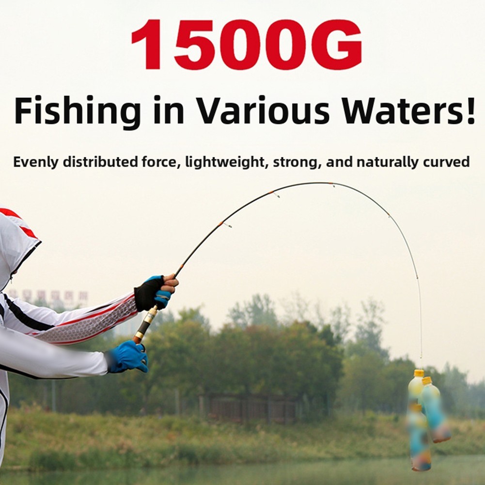 Fishing Rod Carbon Fiber With Solid Wood Handle And Titanium Tip 1 5 1 68 1 8M