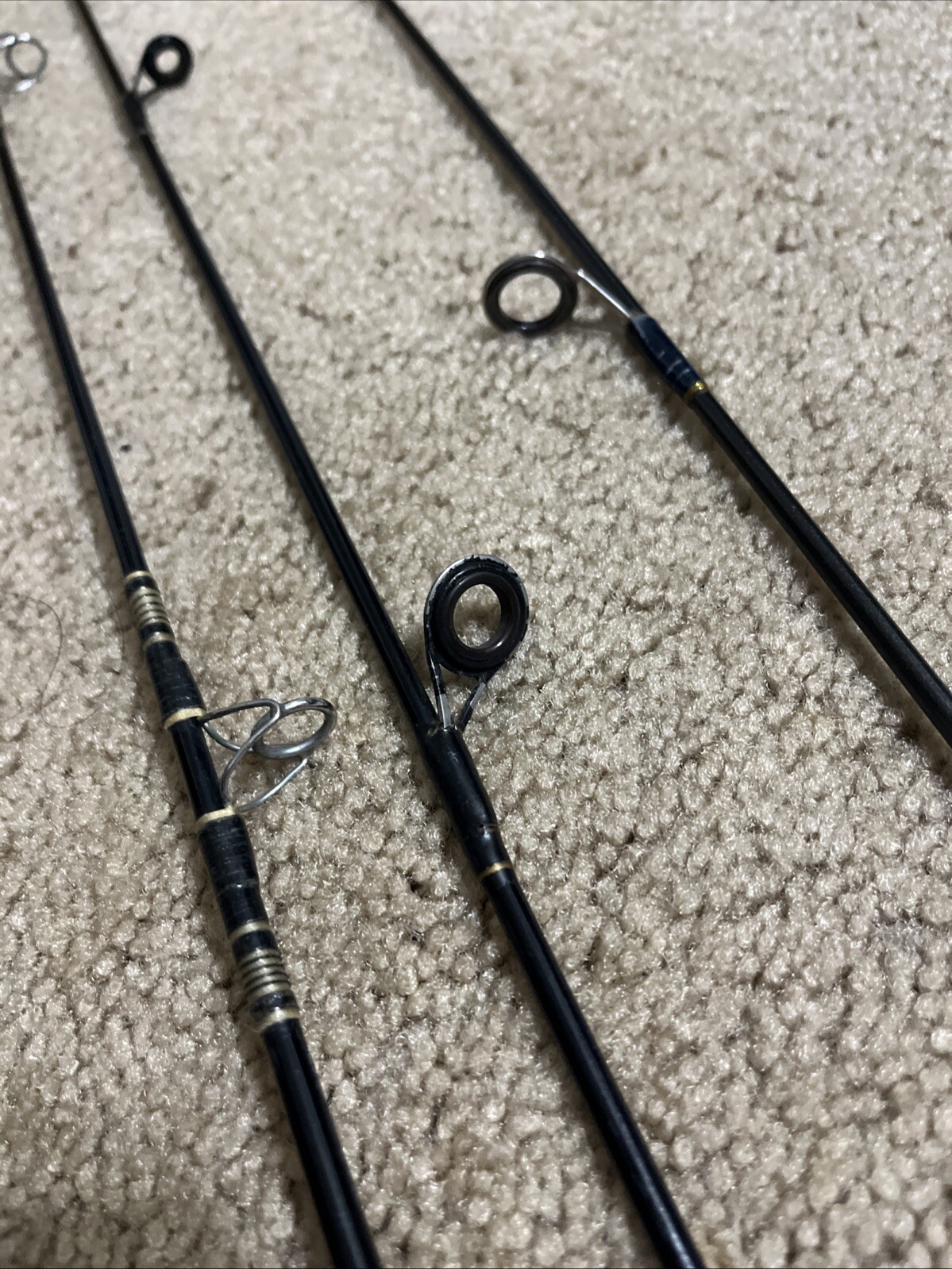 3x Fishing poles – Shimano SMS-56UL, Daiwa MC-38, & South Bend EliteES-201