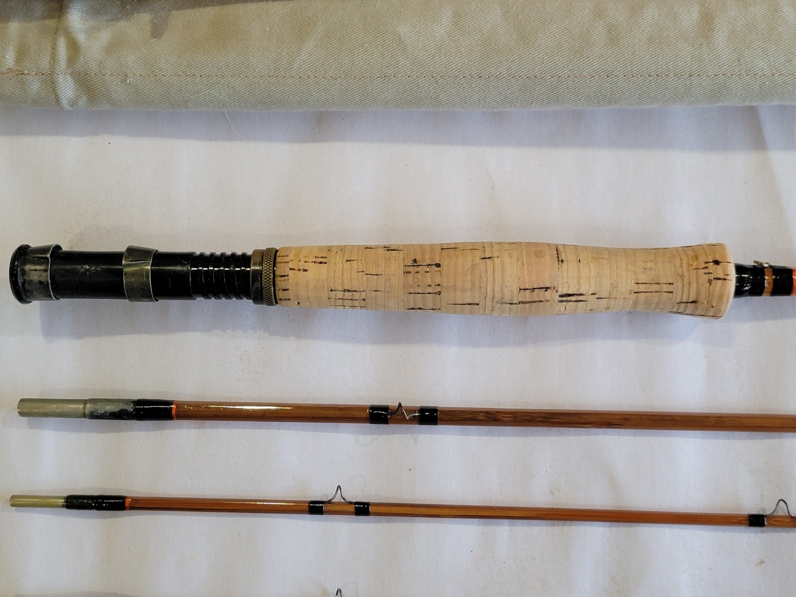 Heddon #17 “Black Beauty”, 7’6″, 3/3, 1 3/4F, 4/5wt Bamboo Fly Rod