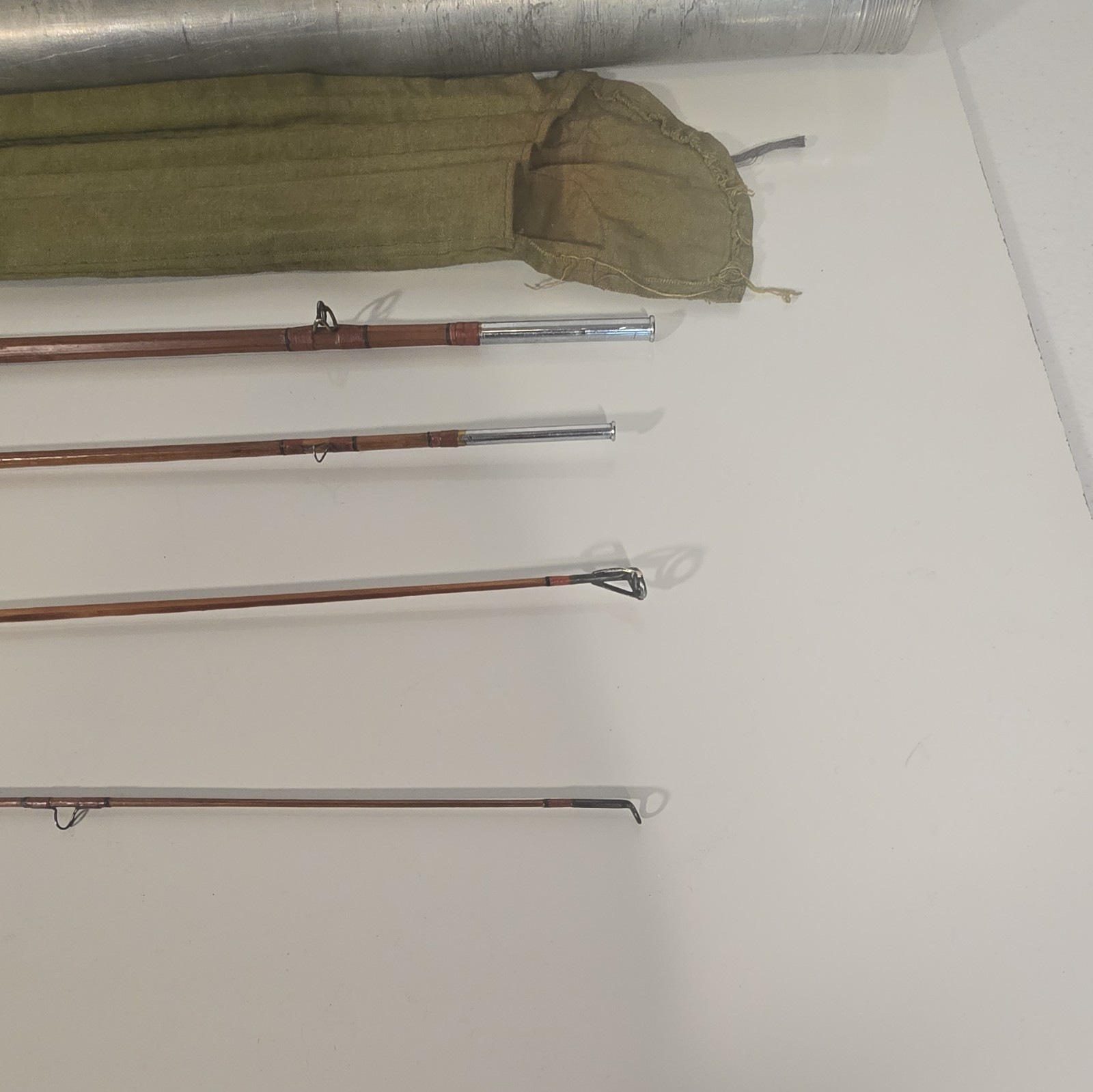 Vintage Bamboo Fly Fishing Rod 9ft 3pc 5wt Moderate Believe It To Be “Montague”