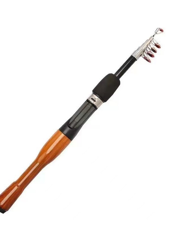 Mini Fishing Spinning Casting Rod 1.3-1.8m Telescopic Carbon Fiber Pole Sea Bass