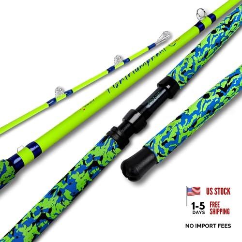 Catfish Fishing Rods – 1 Piece/2 Piece Pole – Medium Heavy Catfish