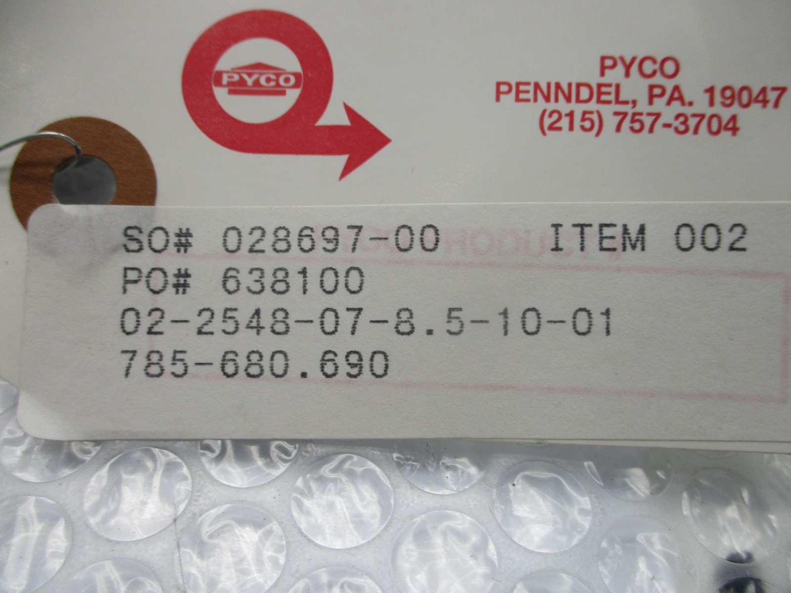 PYCO 02-2548-07-8.5-10-01 ROD NSNP