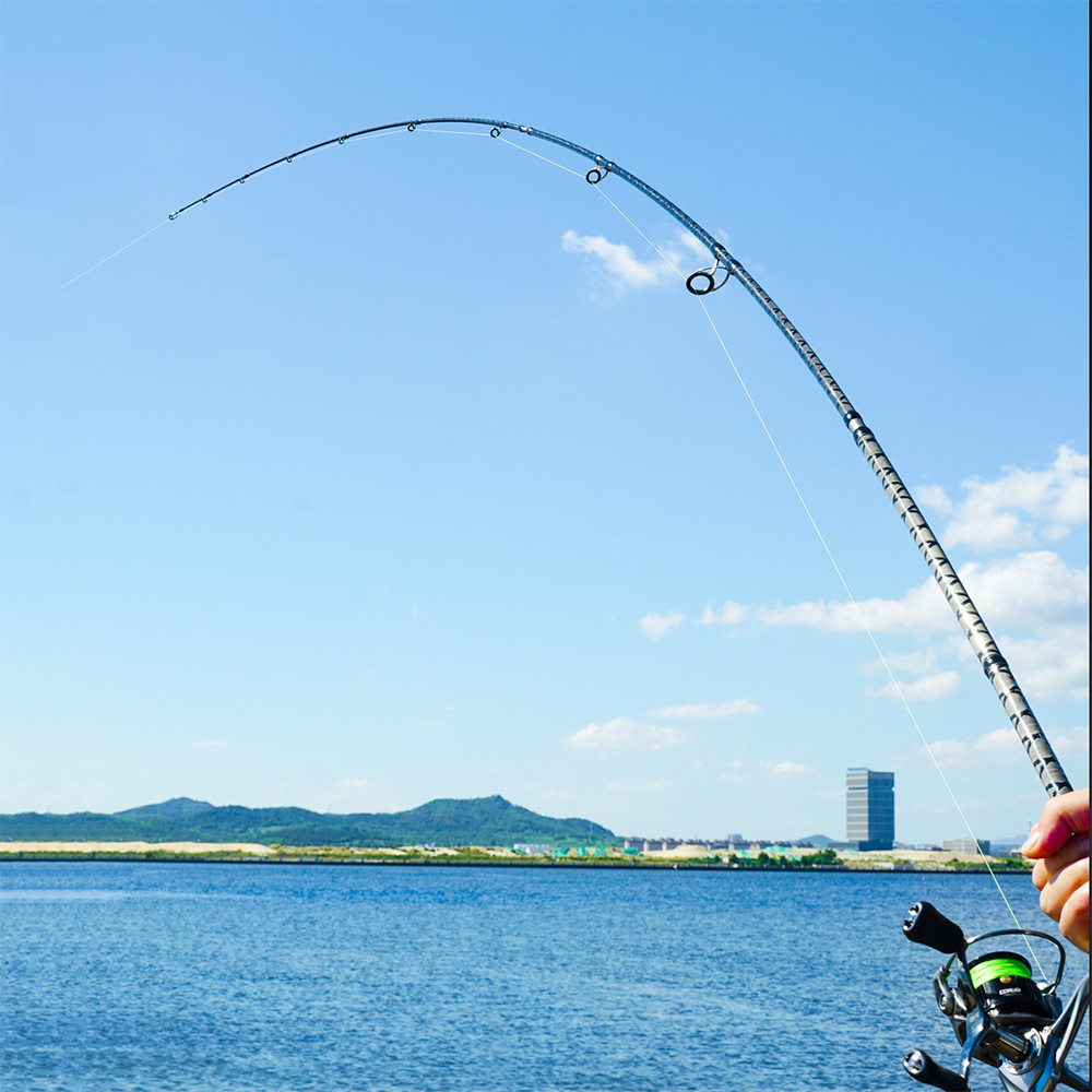 FIGHTING Surf Spinning Rod 9ft 10ft 20lb Saltwater Travel Pole Carbon 3 Section