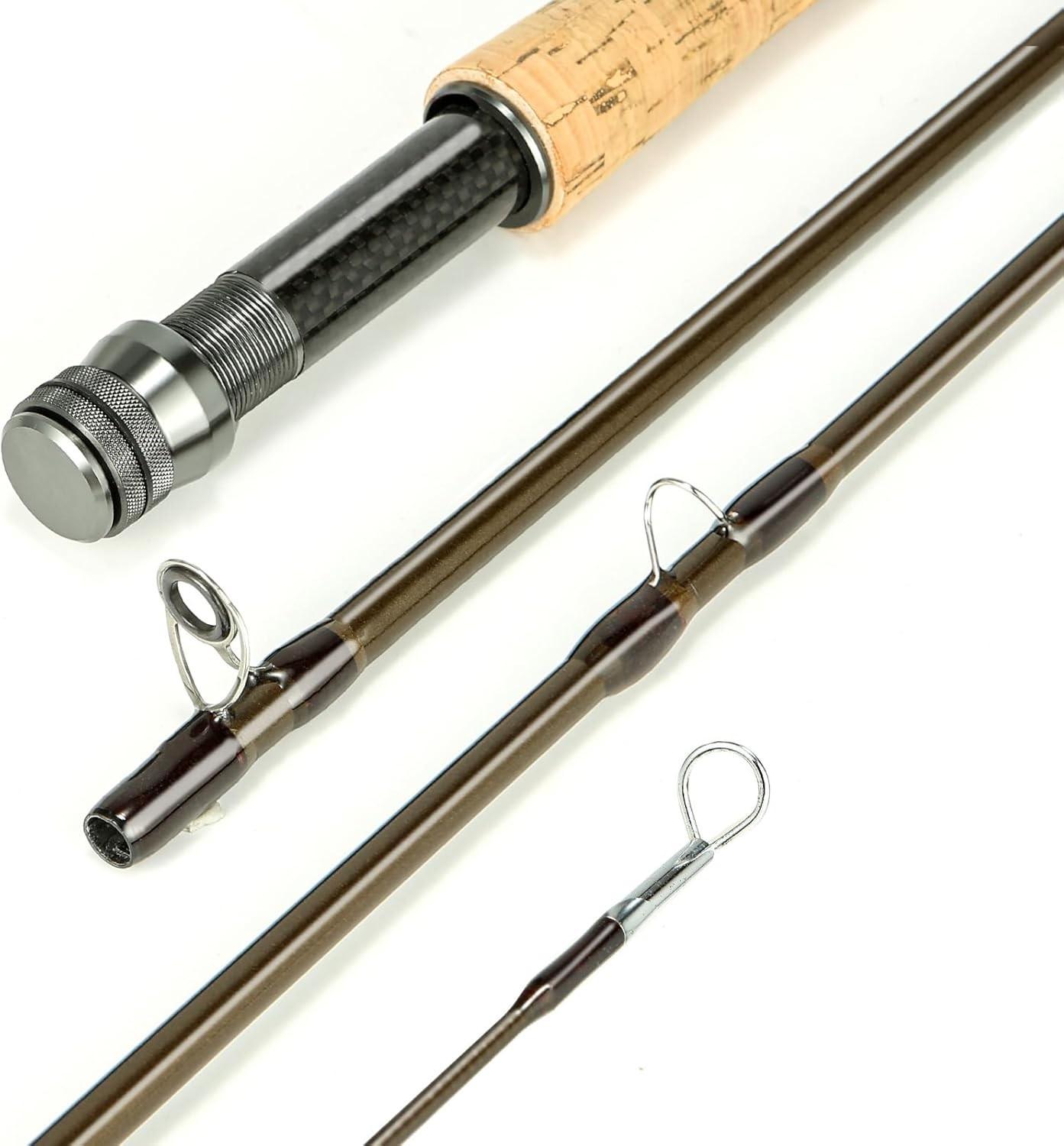 Fly Fishing Rod Carbon Fiber 10ft 3-4wt 4 Piece Sections Medium-Fast Action