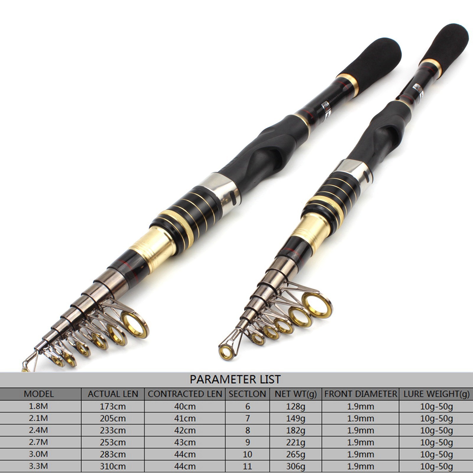 Telescopic Fishing Rod Portable Fishing Gear Suitable For Multiple Fish Species