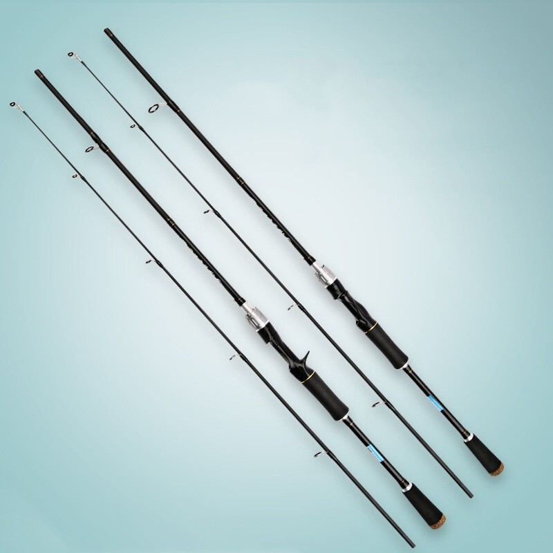 1.65M/1.8M Carbon Fiber Fishing Rod Spinning Casting Fishing Rod Pole 2 Sections