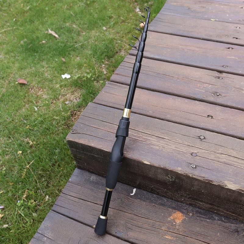 Sougayilang Telescopic Fishing Rod Carbon Fiber Ultralight Spinning Pole 1.8-2.4