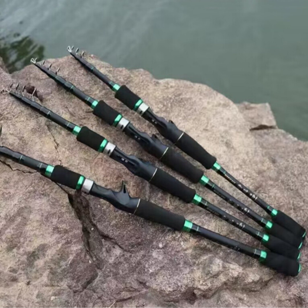 1.8M-2.7M Telescopic Fishing Rods Carbon Fiber Ultralight Spinning Casting Rods