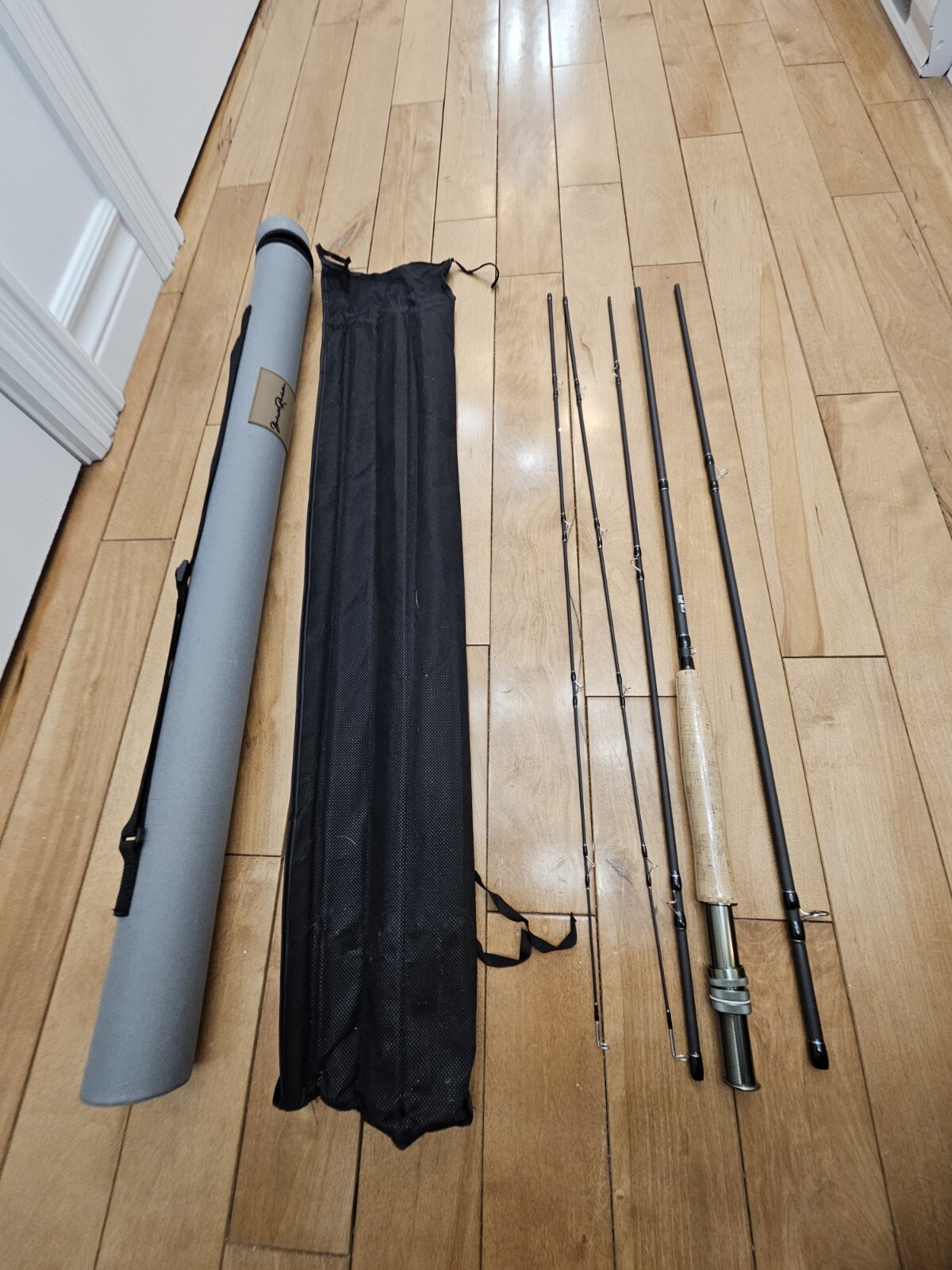 Leo Fly Rod 9ft 7/8wt 4 piece with Spare 5th Piece Extra Tip! Carry Tube Case