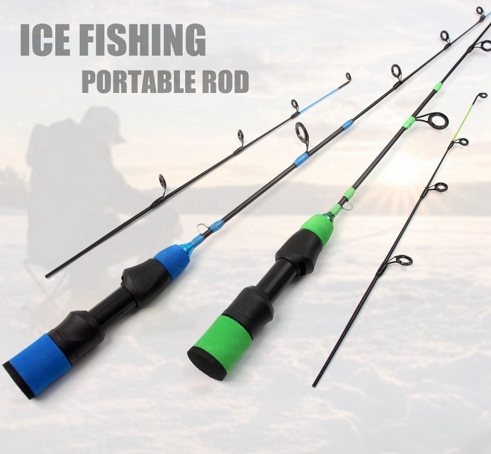 Ice Fishing Rod Carbon Fiber Fast Action Casting Spinning Travel Rod Carp 55cm