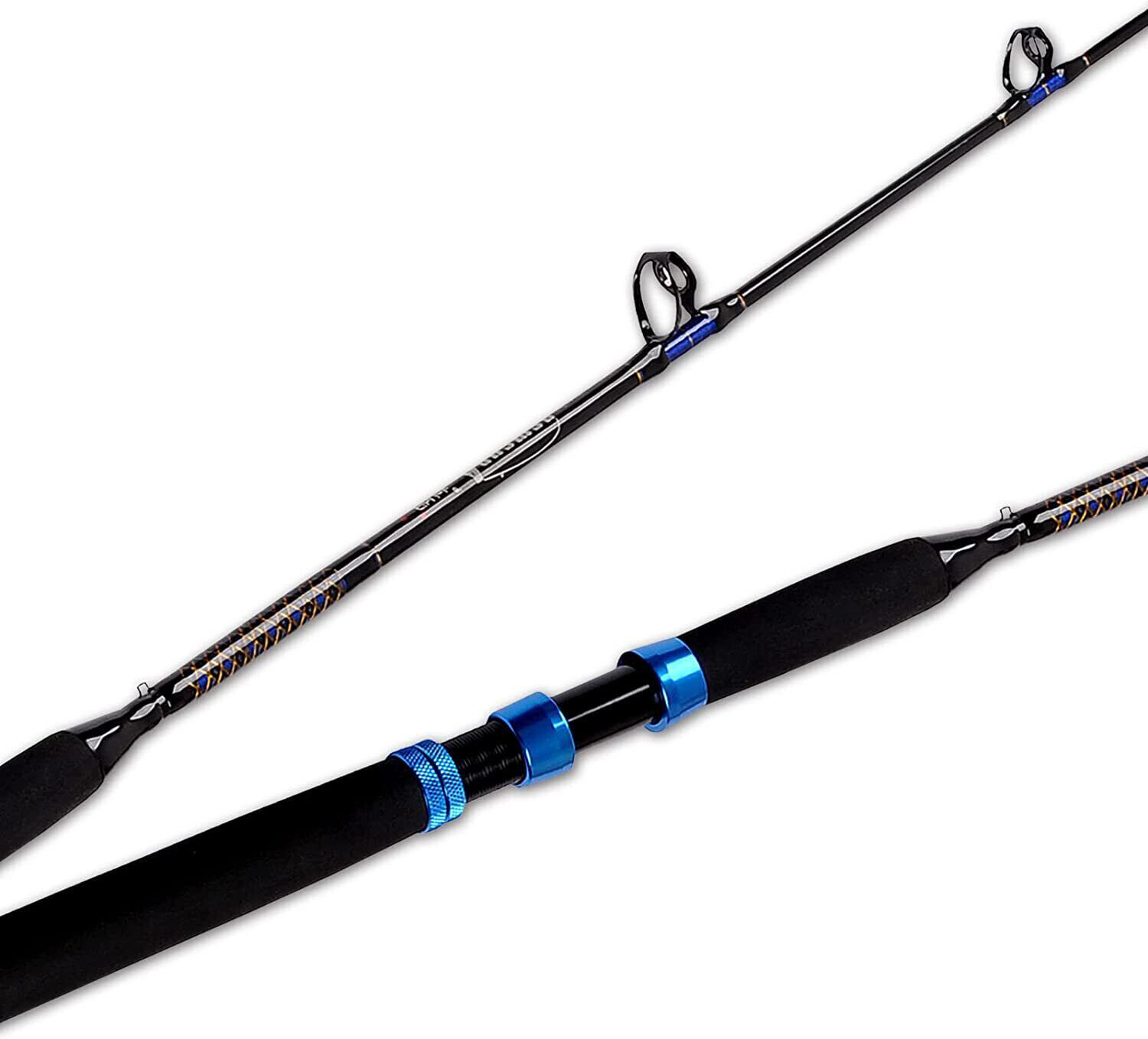 Conventional Boat Rod Saltwater Offshore Graphite Casting Fishing Pole1PC & 2PC