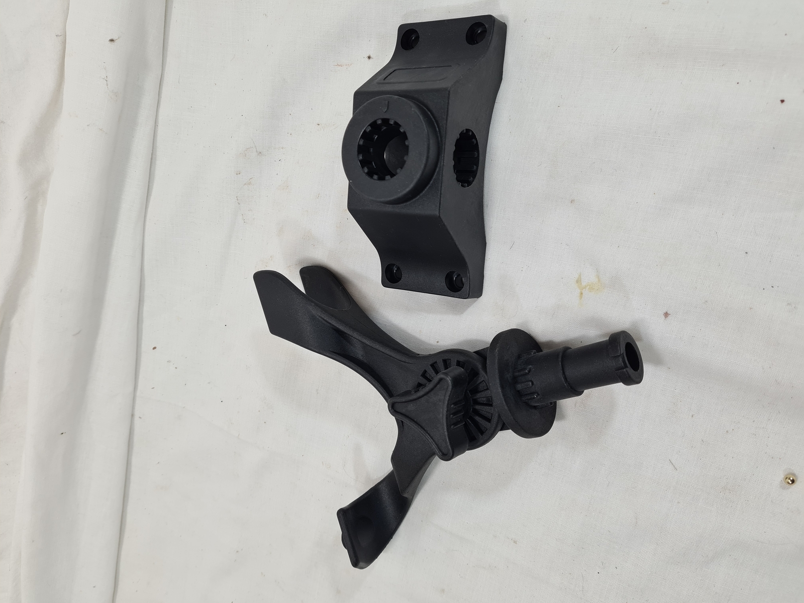 2 x FISHING ROD HOLDER ROTATABLE TRANSOM OR RAIL MOUNT