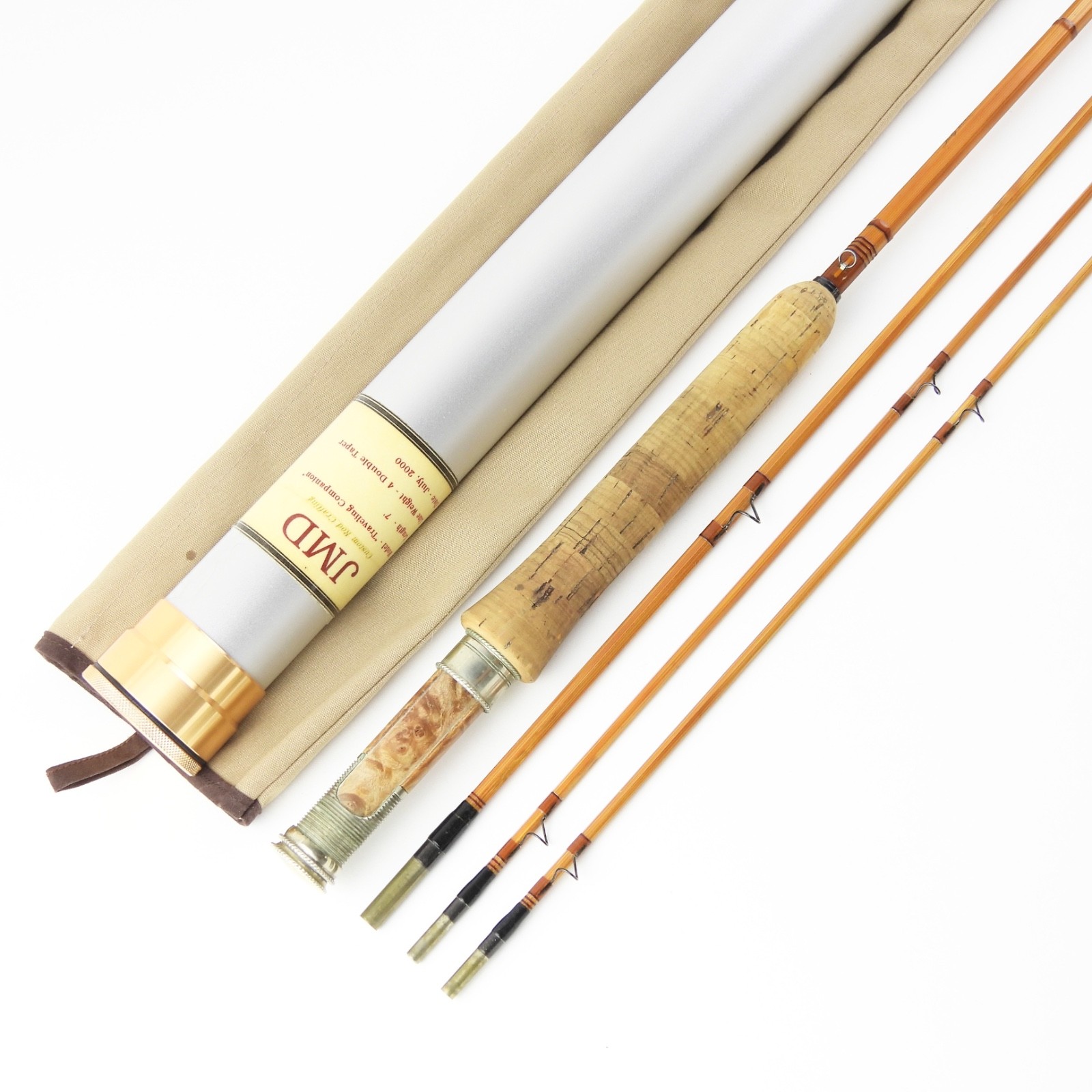 Jon M. Dann “Traveling Companion” Bamboo Fly Rod. 7’. 4wt. W/ Tube & Sock.