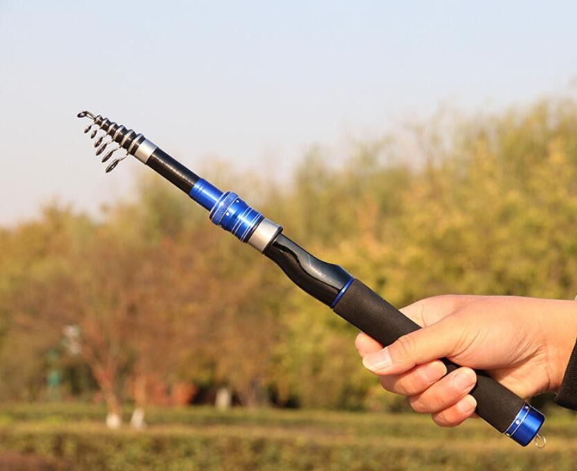 Power Telescopic Rock Fishing Rod 1.5M-2.4M Carbon Fiber Spinning Fishing Poles