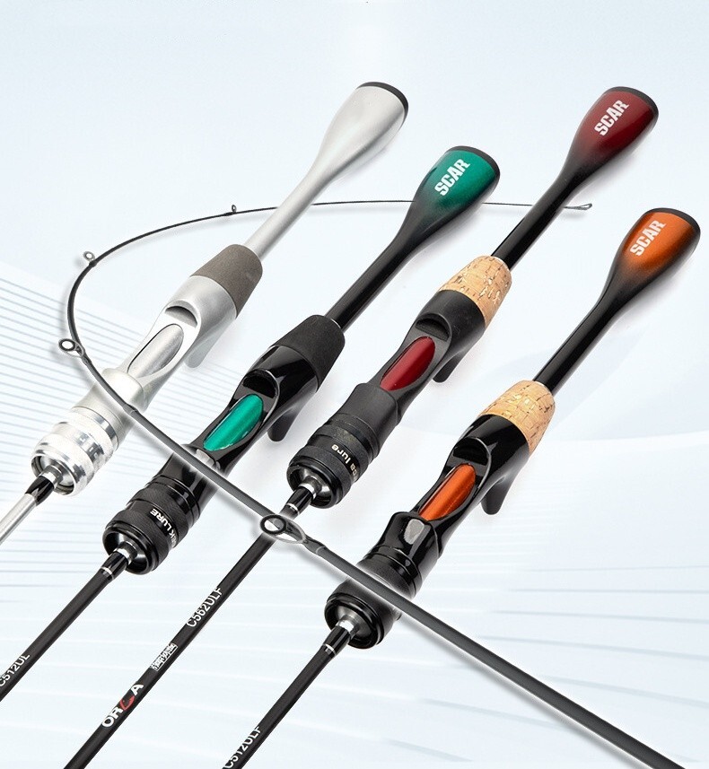 Fishing Rod Casting Spinning Travel Carbon Fiber Rod 2 Sections Ultra-Light Rod