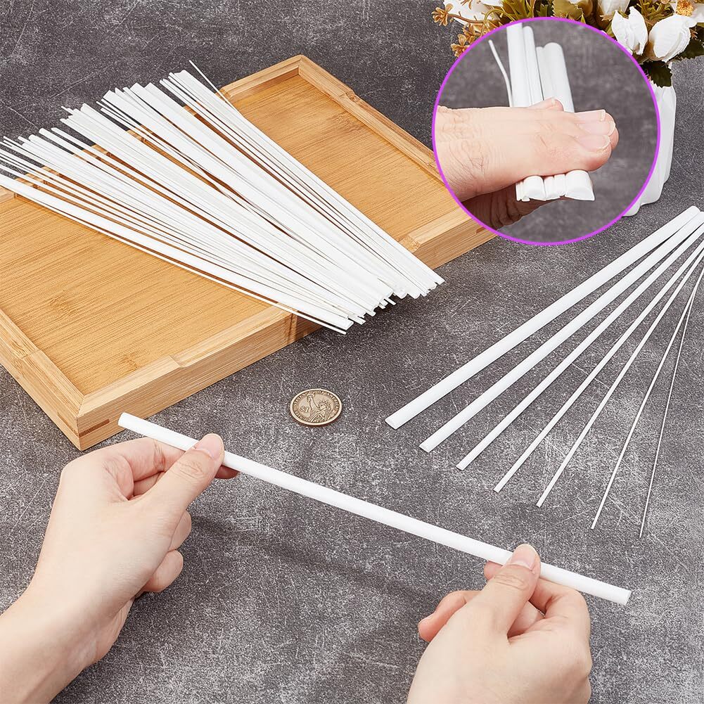 56Pcs 7 Styles ABS Styrene Plastic Half Round Bar Rods Solid Acrylic Dowel Ro…
