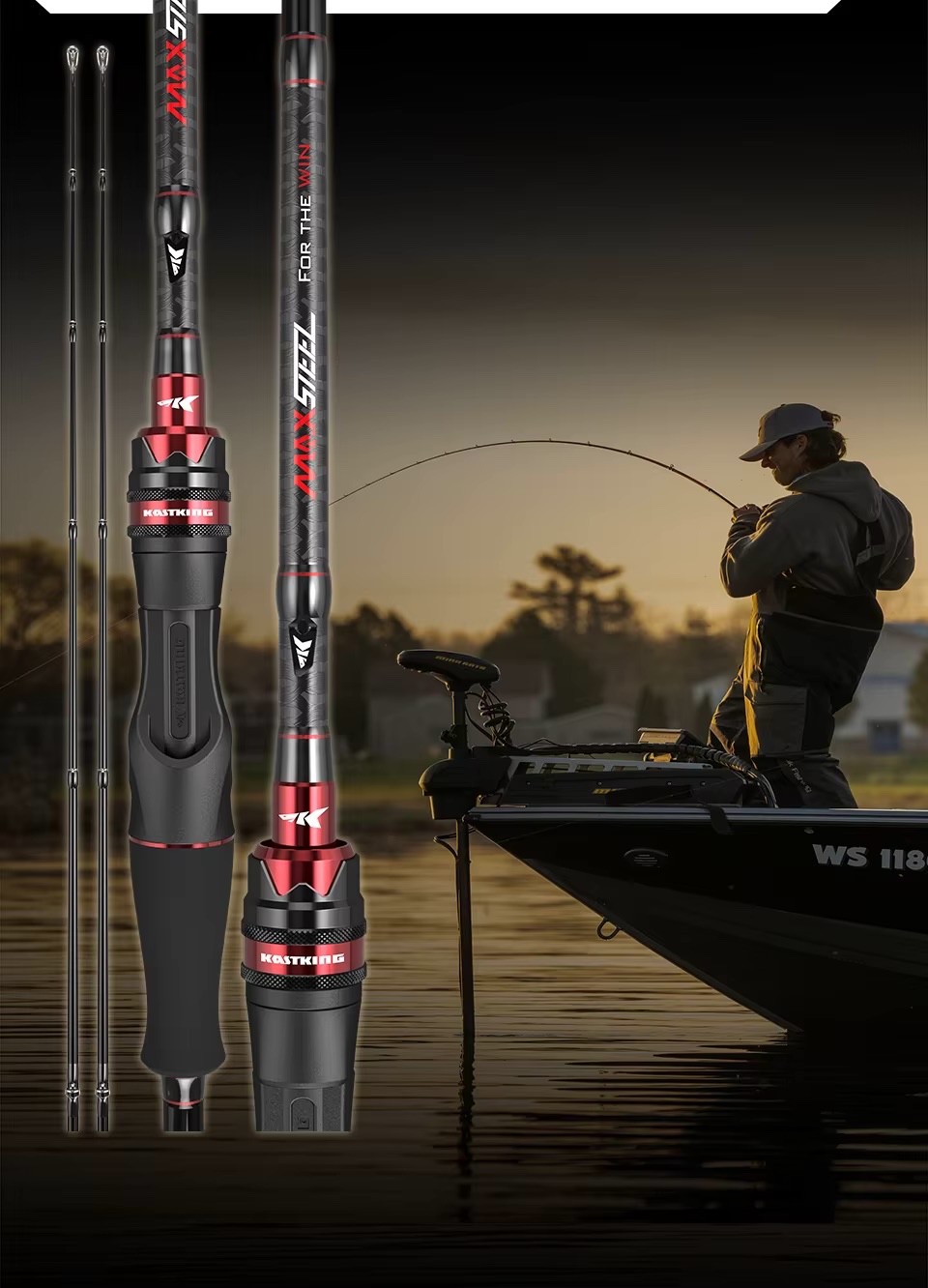 KASTKING MAXSTEEL Fishing Rod Sea Saltwater Freshwater Fishing Rods Cast & Spin