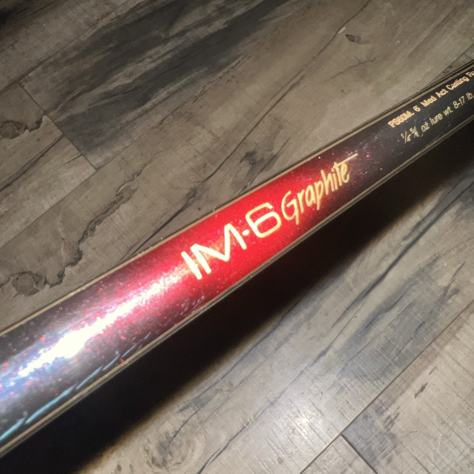 Bass Pro Shop Power Stick Hump Grip IM-6 Graphite PS60M 6’ Med Act Casting Rod