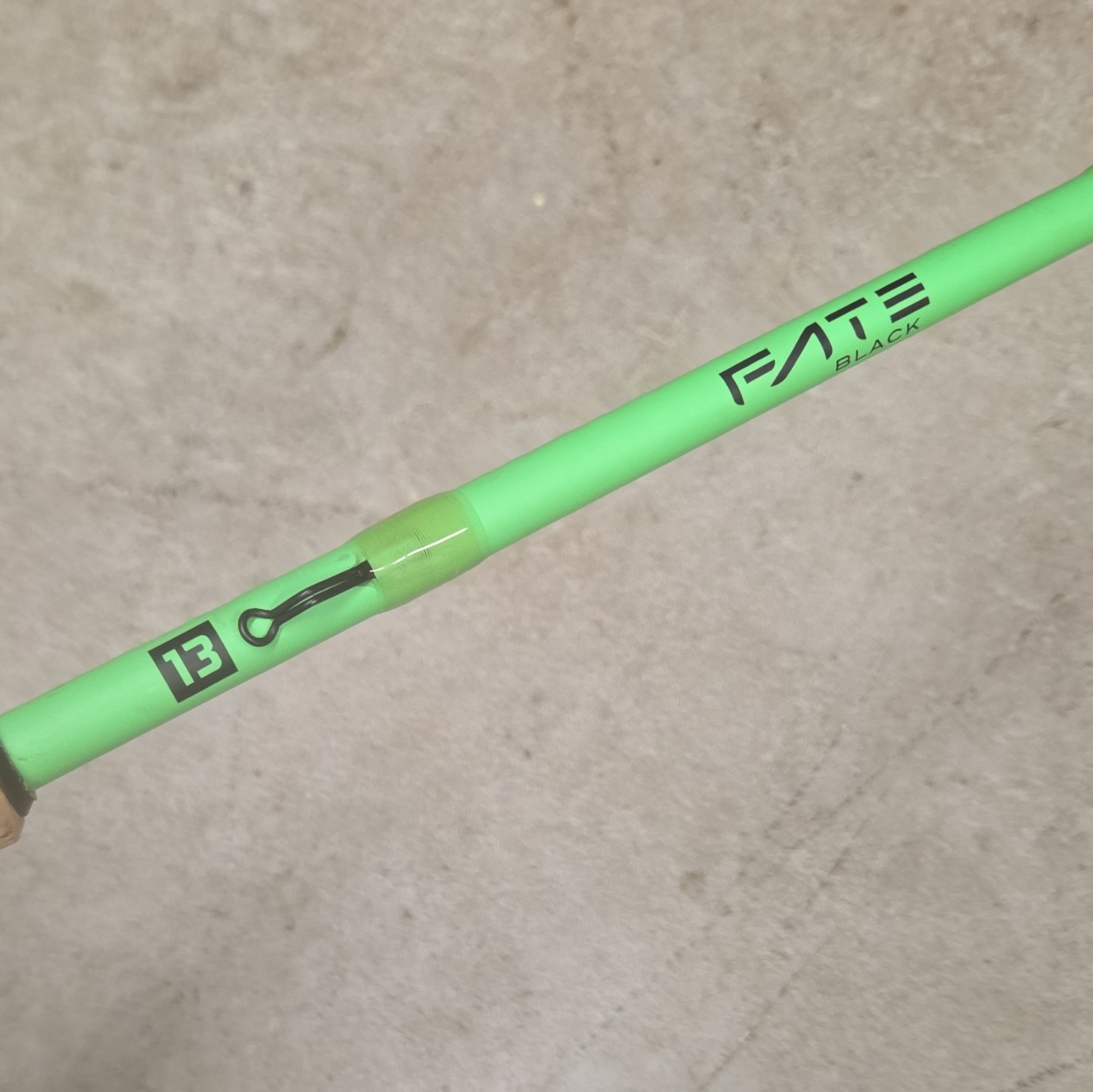 13 Fishing Fate Black 7’1″ Medium Fast Casting Rod, 6-12lb Line, Green
